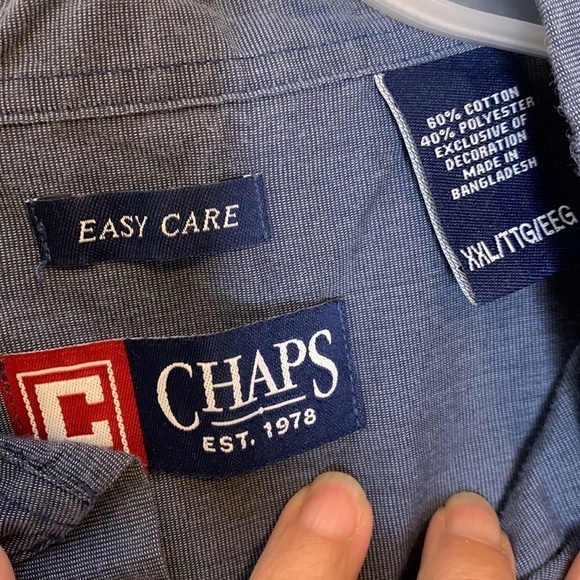 CHAPS men’s button down shirt size XXL - Picture 3 of 4